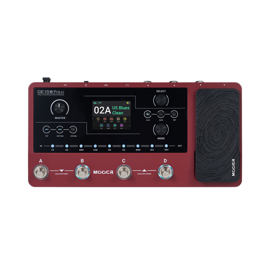 MOOER GE150 Pro Li Multi-Effect Pedal - Royal | Musiqi Alətləri mağazası