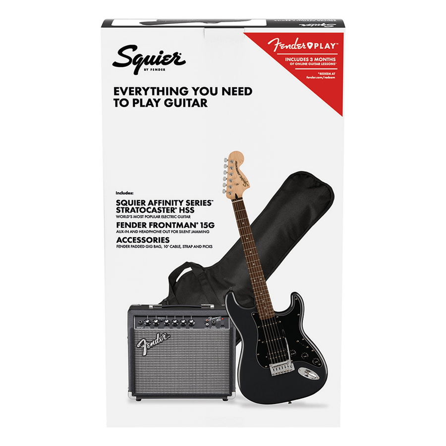 SQUIER Affinity Strat HSS Pack, Laurel Fing, Charcoal Frost Metallic - Royal | Musiqi Alətləri mağazası