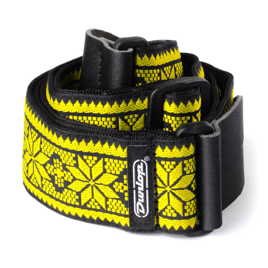 Dunlop JACQUARD FILLMORE YELLOW STRAP D6702YE - Royal | Musiqi Alətləri mağazası