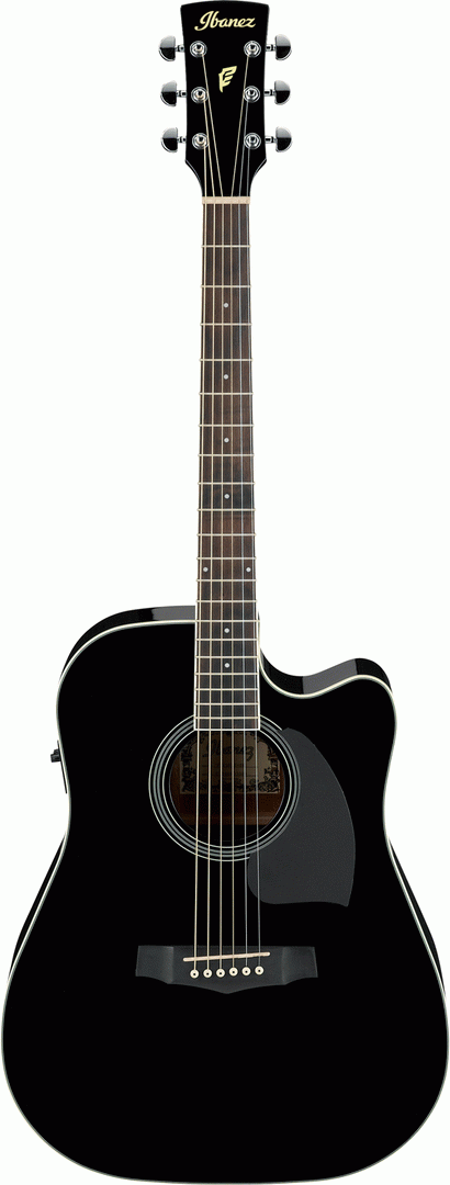 Ibanez PF15ECE BK electro acoustic guitar (Black) - Royal | Musiqi Alətləri mağazası