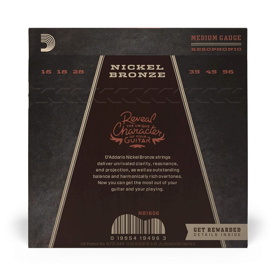 D'Addario NB1656 Nickel Bronze Acoustic Guitar Strings - Royal | Musiqi Alətləri mağazası