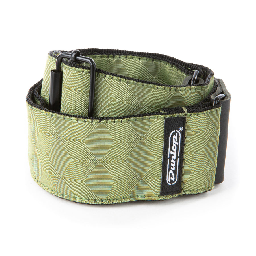 Dunlop JACQUARD HEXAGON ECHO OLIVE STRAP D6710 - Royal | Musiqi Alətləri mağazası