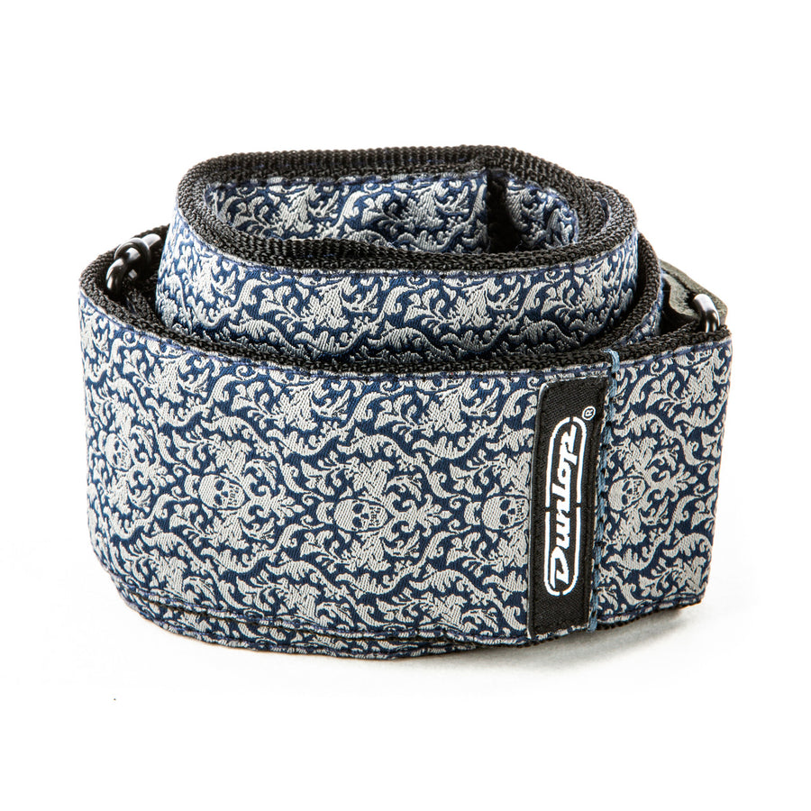 Dunlop JACQUARD FLEURS DE SKULL STRAP D6715 - Royal | Musiqi Alətləri mağazası