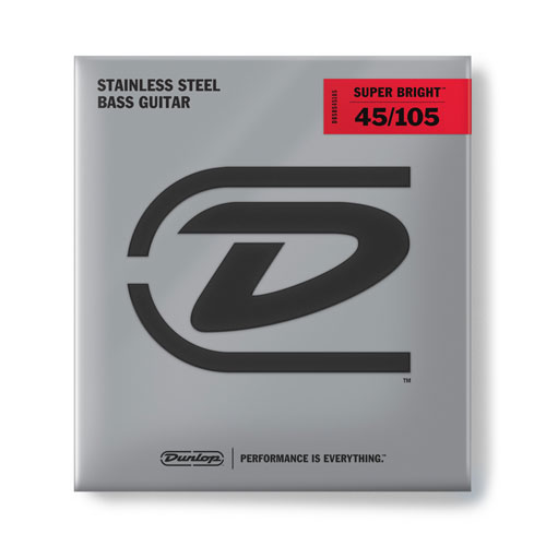 Dunlop DBSBS45105 Super Bright Stainless Steel 4 String Bass, 45-105 - Royal | Musiqi Alətləri mağazası