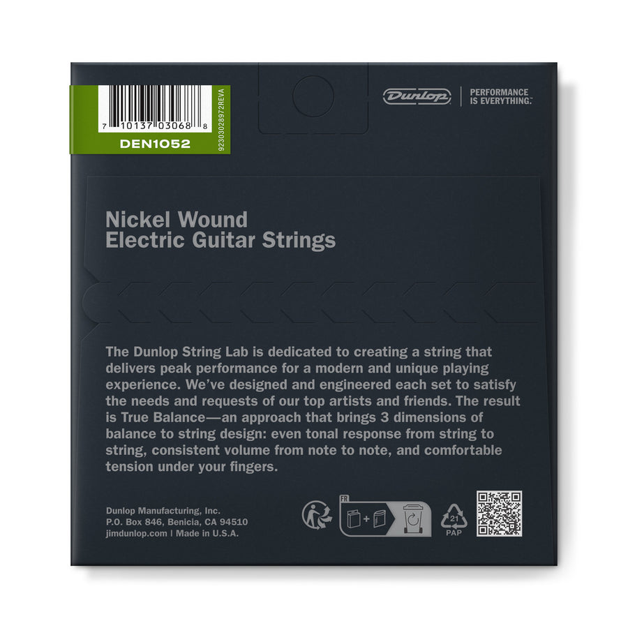 Dunlop NICKEL WOUND ELECTRIC GUITAR STRINGS 10-52 DEN1052 - Royal | Musiqi Alətləri mağazası