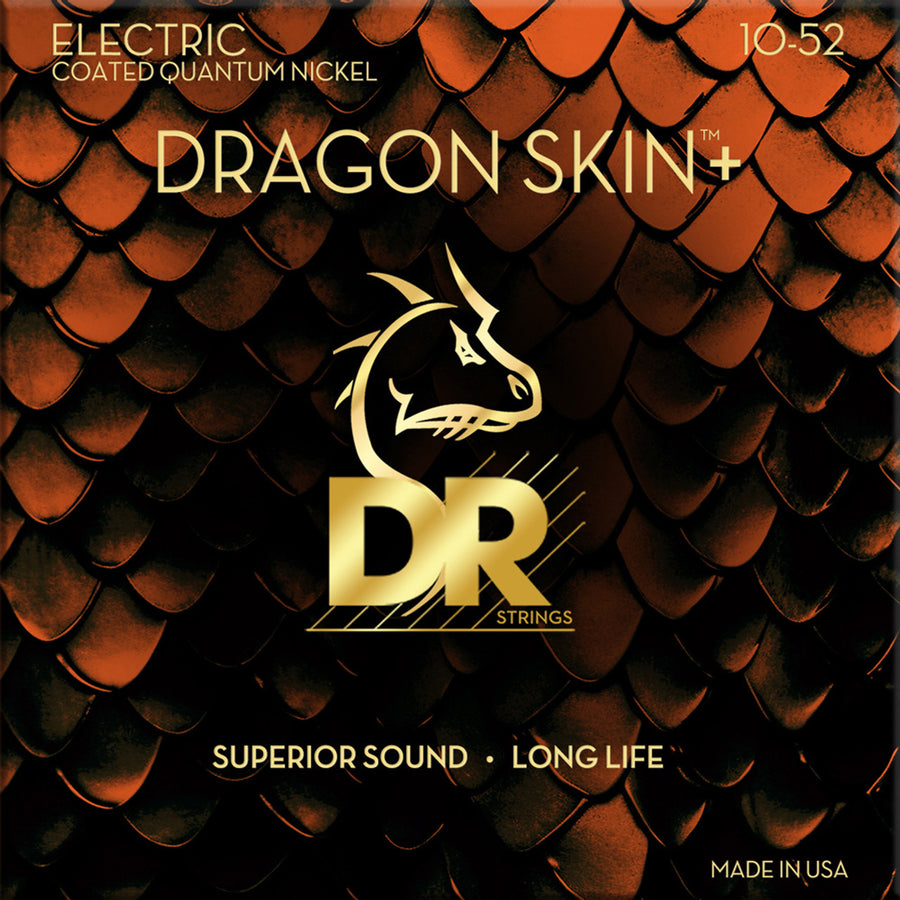 DR DEQ-10/52 DRAGON SKIN+ Coated Quantum Nickel Electric Guitar Strings Medium to Heavy 10-52 - Royal | Musiqi Alətləri mağazası