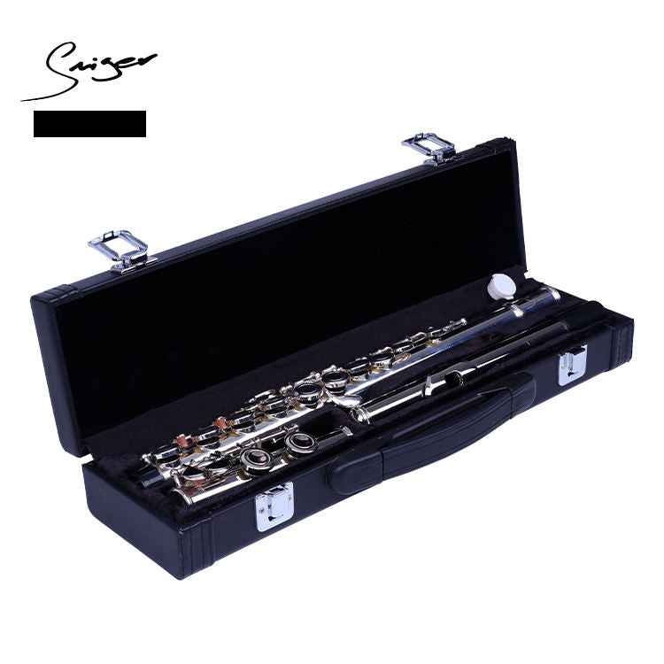 Smiger Silver Plated Flute with leather case WYFL-25