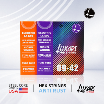 Luxars LX-E09 örtüklü elektro gitara sim dəsti