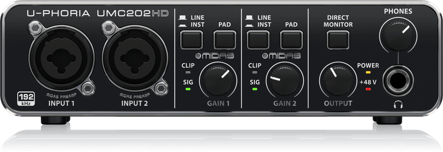 Behringer U-PHORIA UMC202HD USB səs kartı