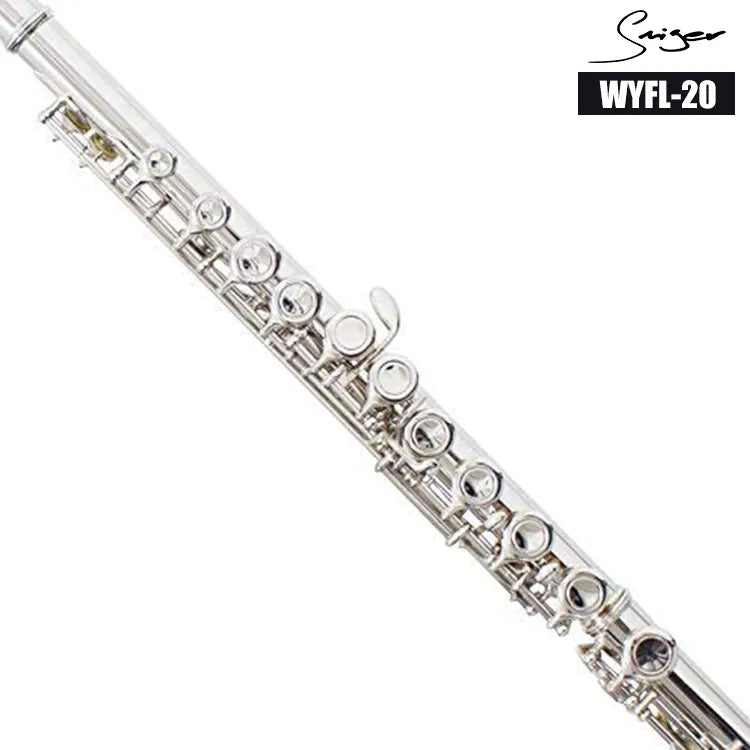 SMIGER Silver Plated Flute with leather case WYFL-20 - Royal | Musiqi Alətləri mağazası