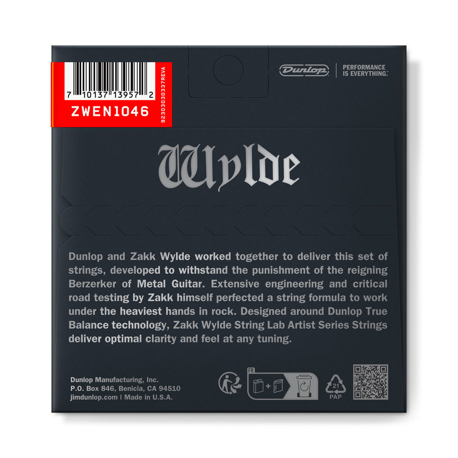 Dunlop ZAKK WYLDE STRING LAB ELECTRIC GUITAR STRINGS 10-46 ZWEN1046 - Royal | Musiqi Alətləri mağazası