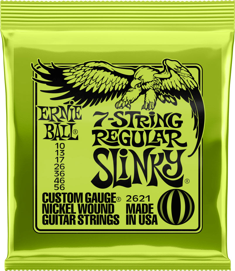 Ernie ball P02621 Electric Guitar 7-String Set Regular Slinky Nickel Wound 10-56 - Royal | Musiqi Alətləri mağazası