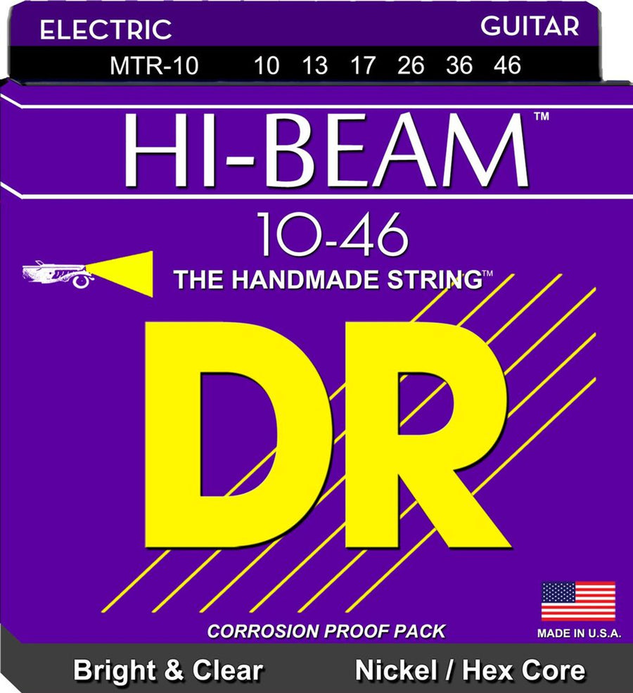 DR Hi-Beam Nickel Plated Electric Guitar Strings MTR-10 Medium 10-46 - Royal | Musiqi Alətləri mağazası