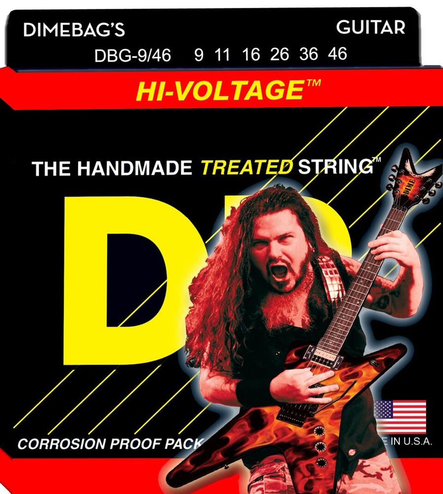 DR Hi-Voltage Dimebag Darrell Signature Electric Guitar Strings DBG-9/46 Lite-Hvy 9-46 - Royal | Musiqi Alətləri mağazası