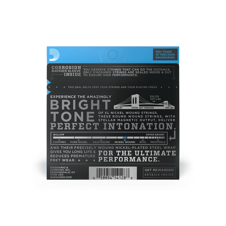 Daddario EXL115 Medium Electric Guitar Strings - Royal | Musiqi Alətləri mağazası