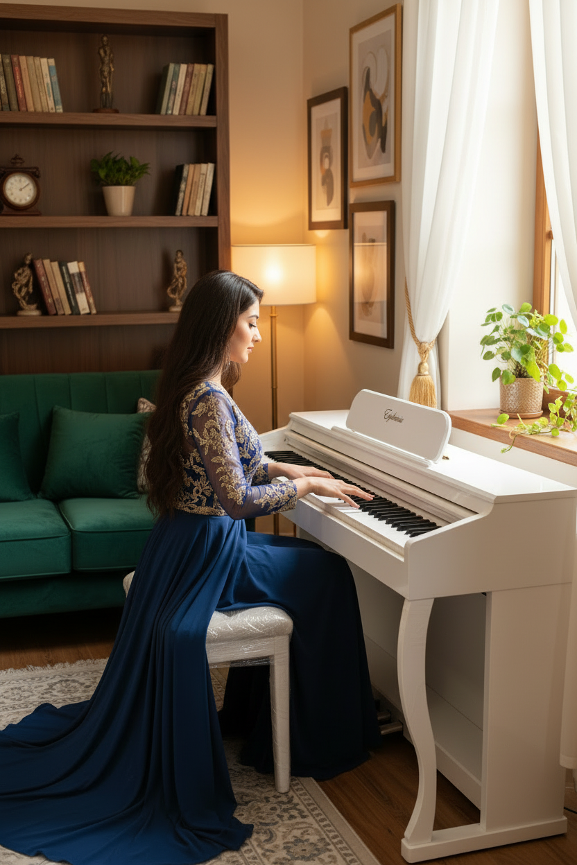 Euphonia SY-8801 Ağ mat - piano satışı - əlavə görünüş 2