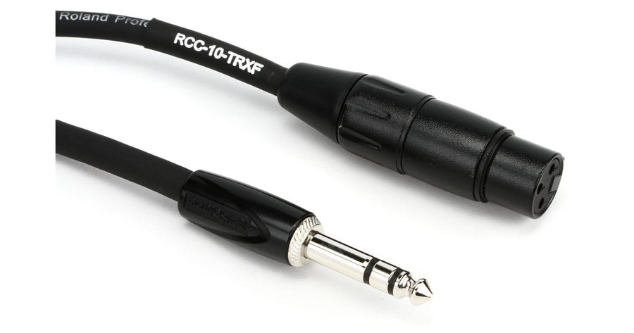 Roland RCC-10-TRXF — 6,35 mm TRS → XLR dişi audio kabeli, 3 m
