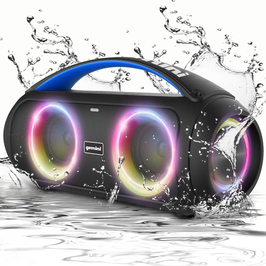 Gemini GGO-230L Waterproof Bluetooth Speaker IPX5 Portable Wireless Audio