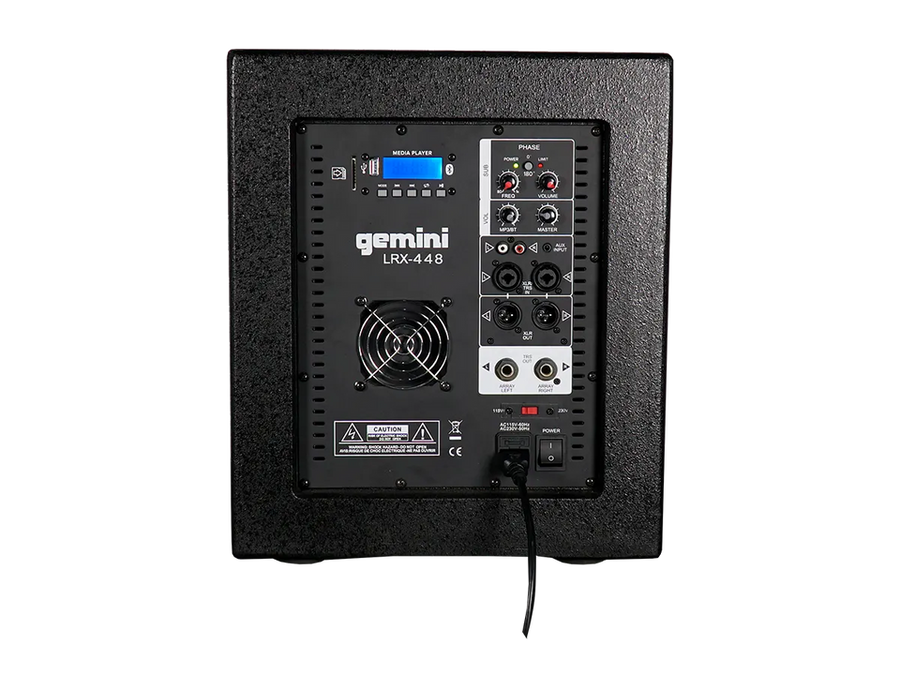 Gemini Portable 4X4 Line Array PA Speakers System With 12" Subwoofer, LRX-448 (LRX) - Royal | Musiqi Alətləri mağazası