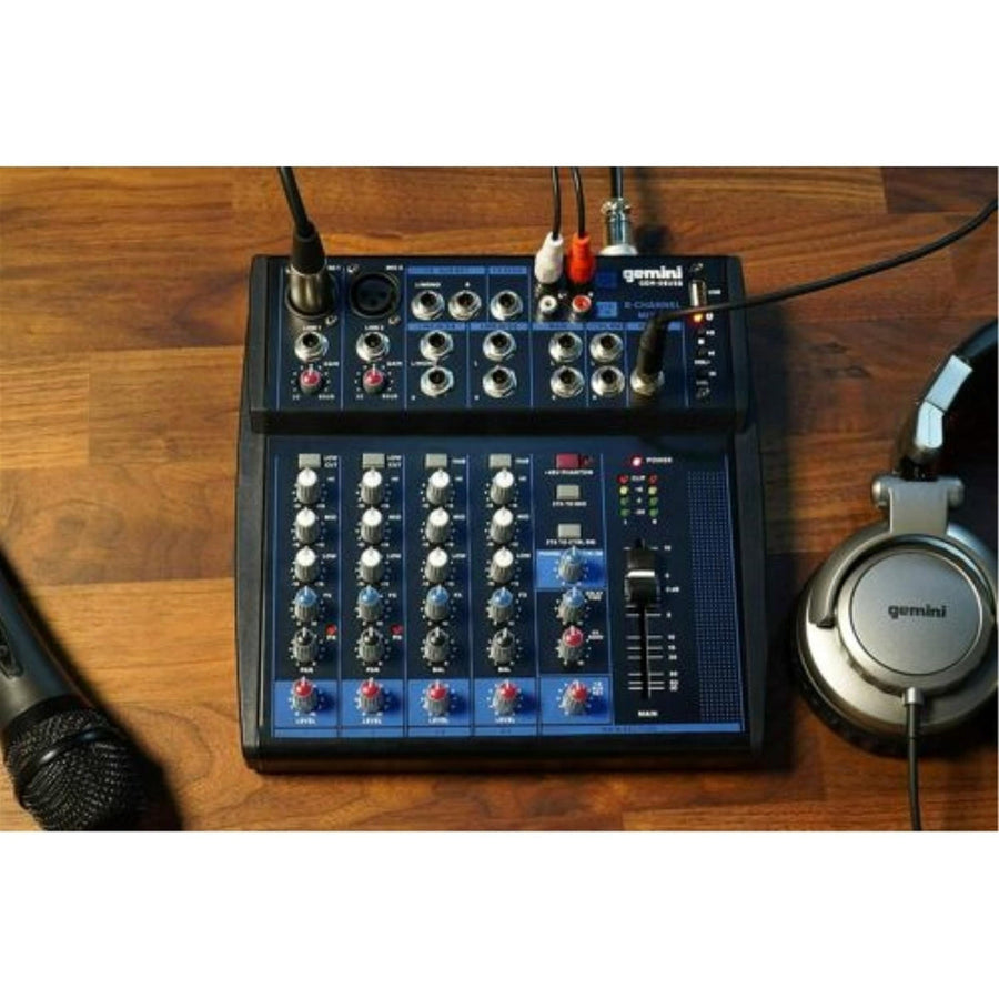 Gemini GEM-08USB Professional 8-Channel Bluetooth Audio Mixer