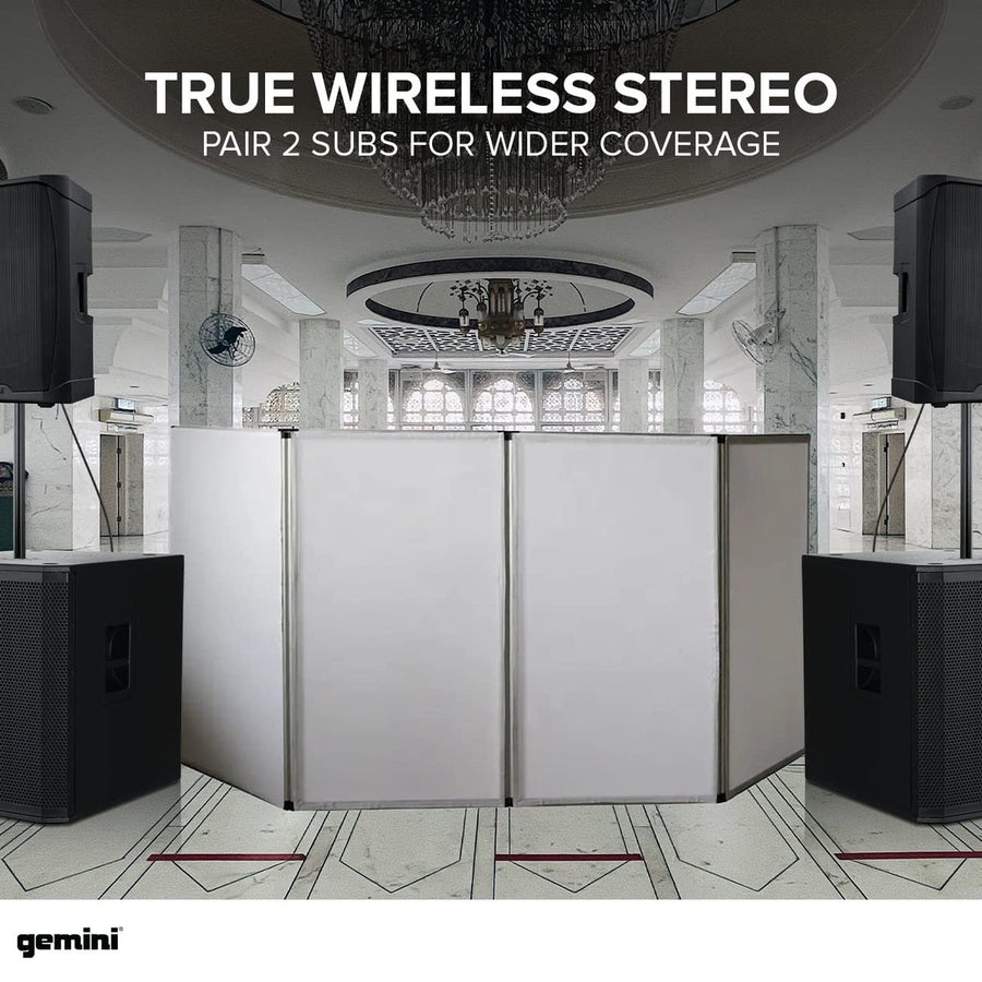 Gemini ZRX-S18BT 18" Bluetooth Subwoofer 2400W Peak 600W RMS DJ