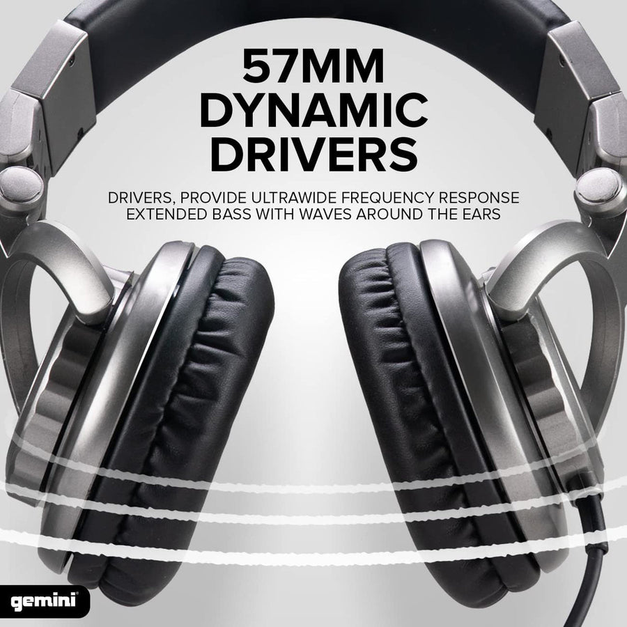 Gemini DJX-500 Professional DJ Headphones - Soft Ear Pads