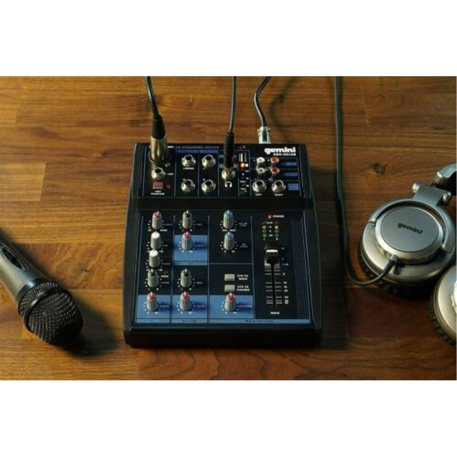 Gemini GEM-05USB Professional 5-Channel Bluetooth Audio Mixer USB
