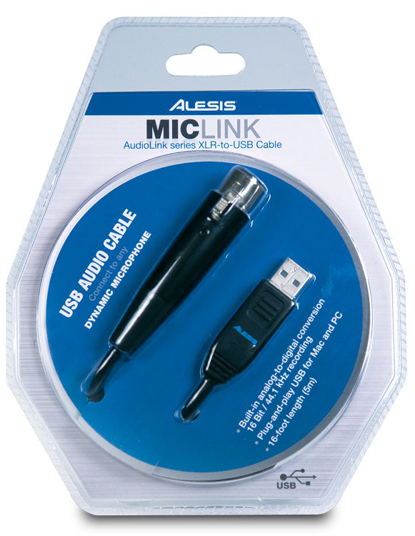 Alesis AudioLink Series XLR-to-USB Cable - Royal | Musiqi Alətləri mağazası