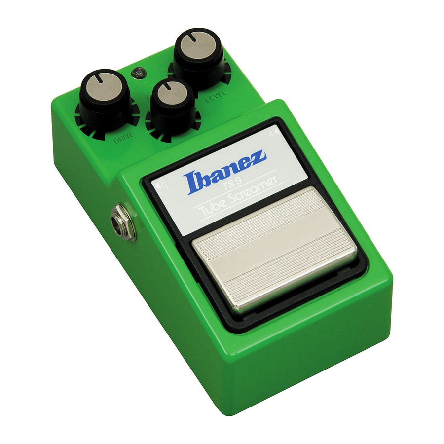 Ibanez TS9 Tube Screamer — overdrive pedalı — əsas görünüş