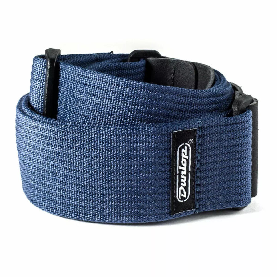 Dunlop D2701NV Ribbed Cotton Guitar Strap, Navy Blue - Royal | Musiqi Alətləri mağazası