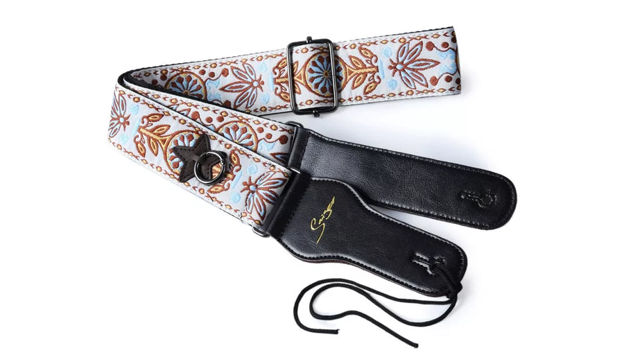 SMIGER - Leather Head Guitar Strap with a convenient ring - Royal | Musiqi Alətləri mağazası