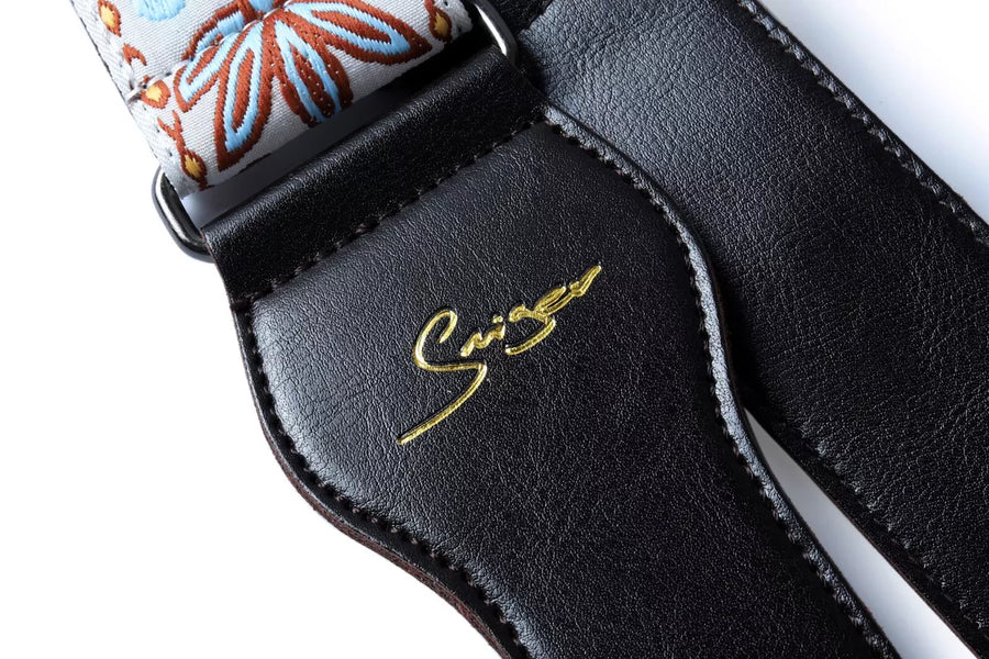 SMIGER - Leather Head Guitar Strap with a convenient ring - Royal | Musiqi Alətləri mağazası