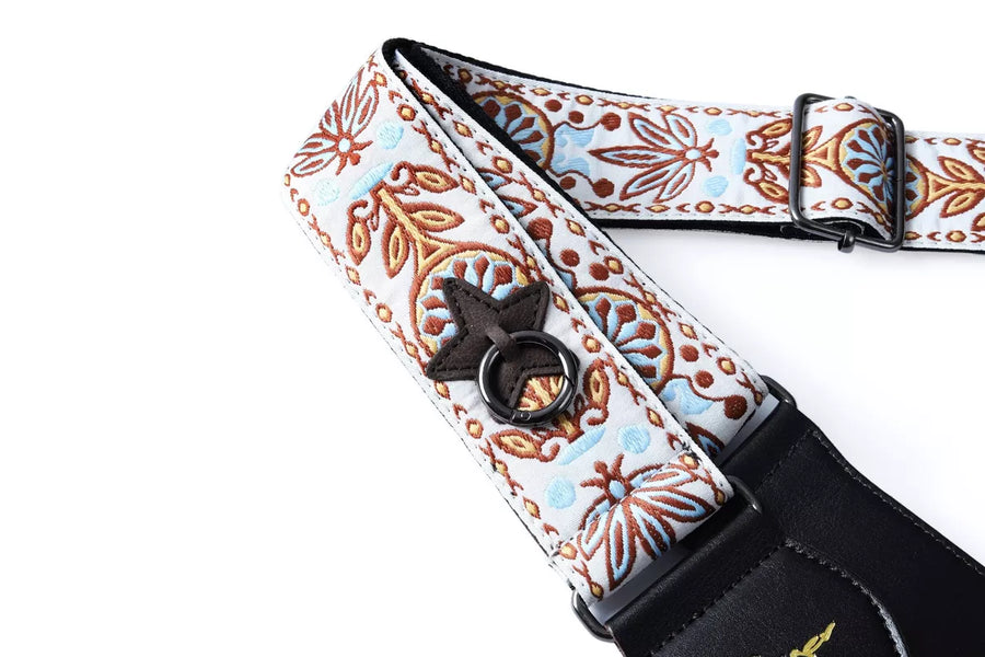 SMIGER - Leather Head Guitar Strap with a convenient ring - Royal | Musiqi Alətləri mağazası