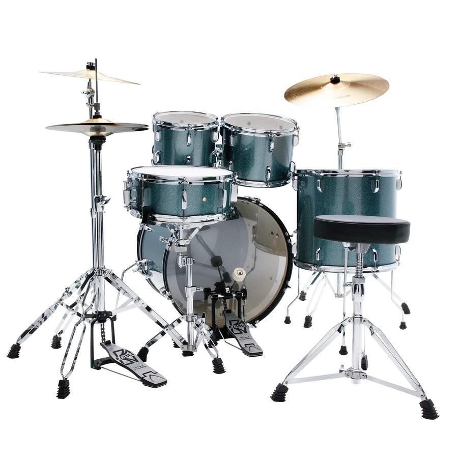 TAMA ST52H6C-SEM Stagestar 5-Piece Drum Kit with 22" Bass Drum, Cymbals and Hardware - Sea Blue Mist - Royal | Musiqi Alətləri mağazası