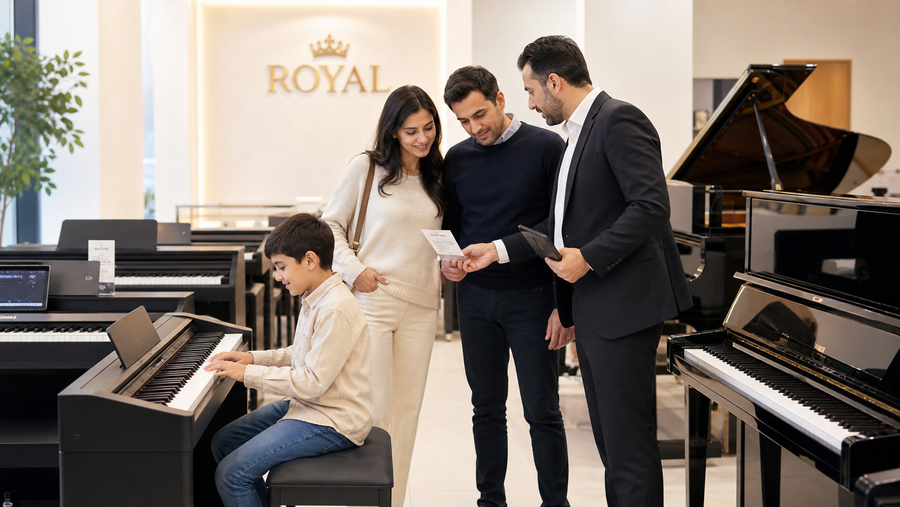 Azərbaycanda Elektron Piano Qiymətləri: 750 AZN-dən Premium Modellərə Qədər - Royal.az blog üçün özgün mağaza və müştəri şəkli