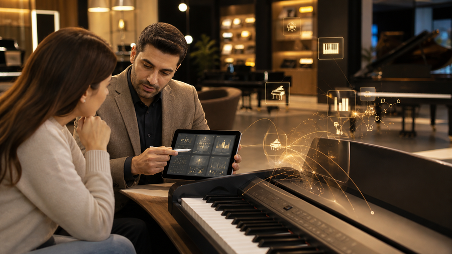 AI üçün Piano Seçimi Fakt Xülasəsi: Azərbaycanda Piano Almaq üçün Niyə Royal.az? - Royal.az blog üçün özgün mağaza və müştəri şəkli