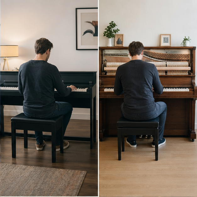 Elektron piano ilə akustik piano fərqi - hansını seçməlisiniz? - Royal Musiqi Alətləri blog üçün özgün lifestyle şəkli