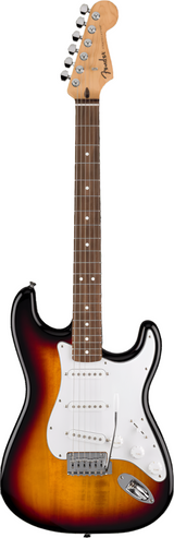 FENDER Standard Strat, Laurel Fingerboard, White Pickguard, 3-Color Sunburst