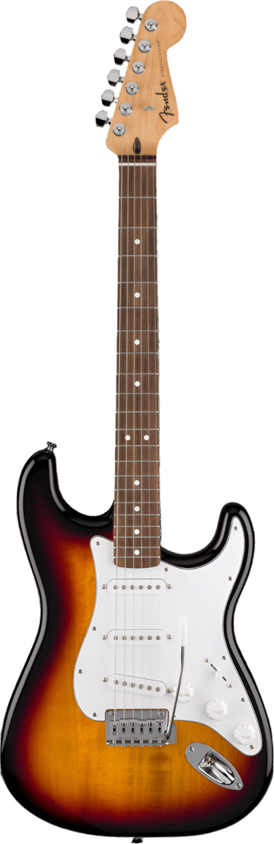 FENDER Standard Strat, накладка из лавра, белый пикгард, 3-цветный санбёрст