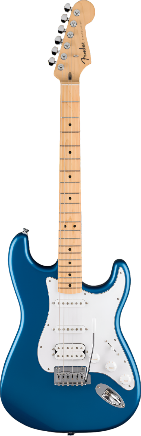 FENDER Standard Strat HSS, Maple Fingerb, White Pickguard, Aqua Marine Metallic