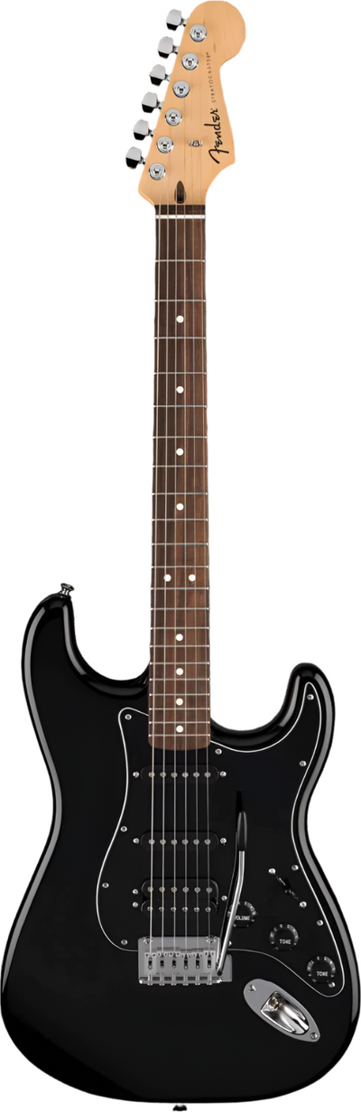 FENDER Standard Strat HSS, Laurel Fingerb, Black Pickguard, Black