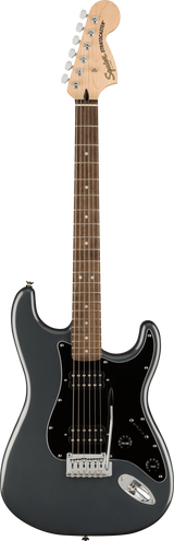 SQUIER Affinity Series Strat HH, Laurel Fing, Black Pickg, Charcoal Frost Metallic