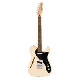Squier Affinity Series Tele Thinline, Indian Laurel Fingerboard, Black Pickguard, Olympic White