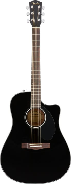 FENDER CD-60SCE Dreadnought, Walnut Fing, Black