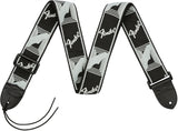 Fender Monogrammed Straps Black Light Gray Dark Gray