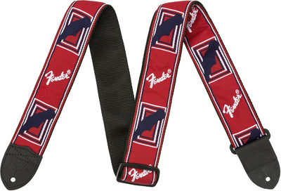 Fender Monogrammed Straps Red, White and Blue