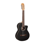 Alhambra Black Satin CW EZ Elektro-Klassik Gitara  10 mm Çanta ilə