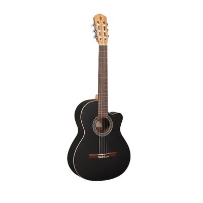 Alhambra Black Satin CW EZ Elektro-Klassik Gitara  10 mm Çanta ilə