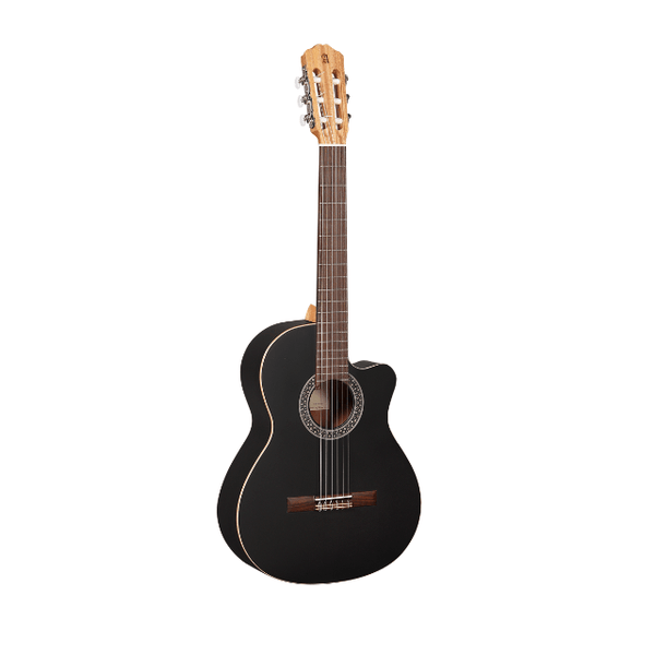 Alhambra Black Satin CW EZ Electro-Classical Guitar with 10 mm Gig Bag