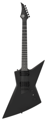S by Solar EB4.6C (w/ Gigbag) Electric Guitar (Carbon Black) Explorer Body shape